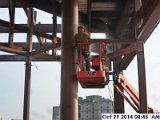 Continued welding the tube steel at the top of the Main steel column Facing East (800x600).jpg